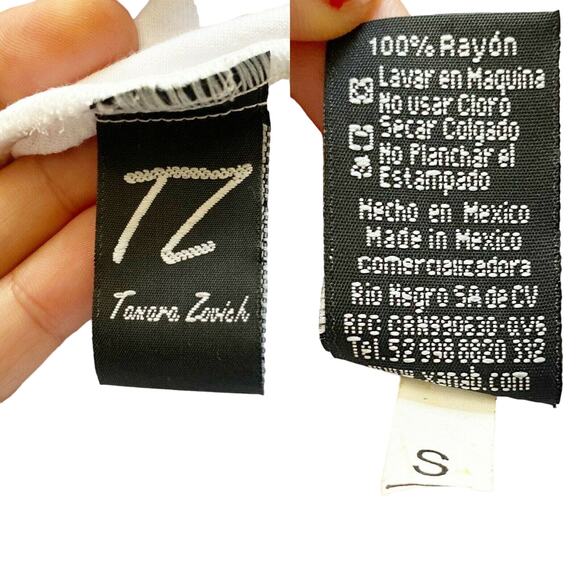 BOHO Pants T.Zovich Relaxed Wrap Slit Boho Beach Vacation High Rise White Small - Picture 6 of 8